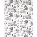 Schumacher 180270 Toussaint Toile Black fabric swatch
