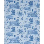 Schumacher 180273 Toussaint Toile Blue & Sky fabric swatch