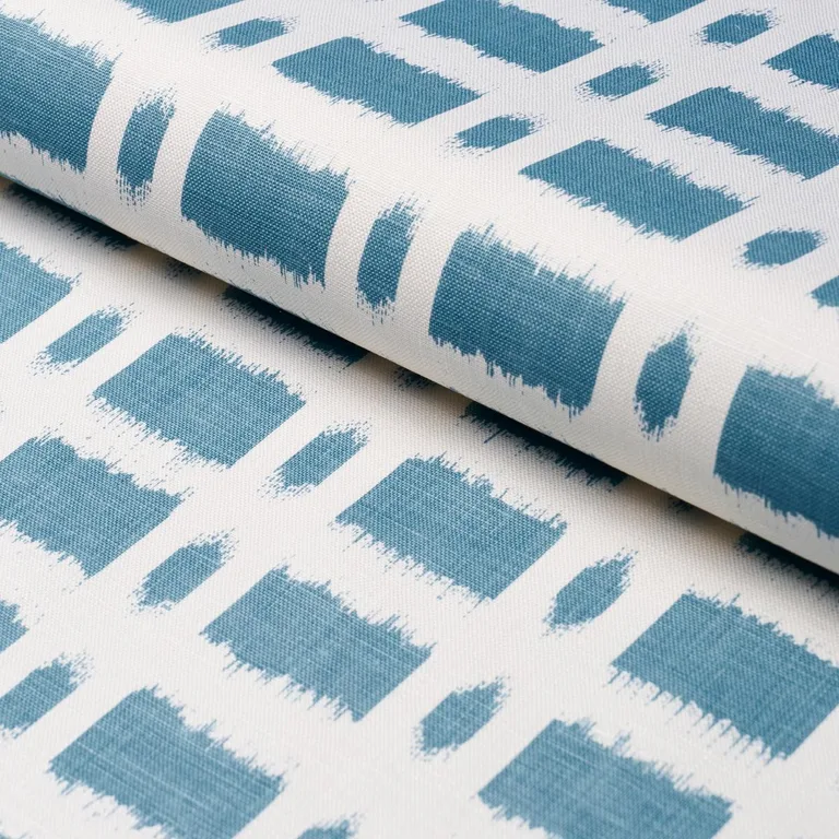 Schumacher TOWN007 Townline Road Marine fabric swatch