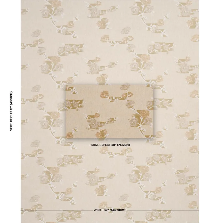 Schumacher 86921 Trace Of Connection Blush fabric swatch