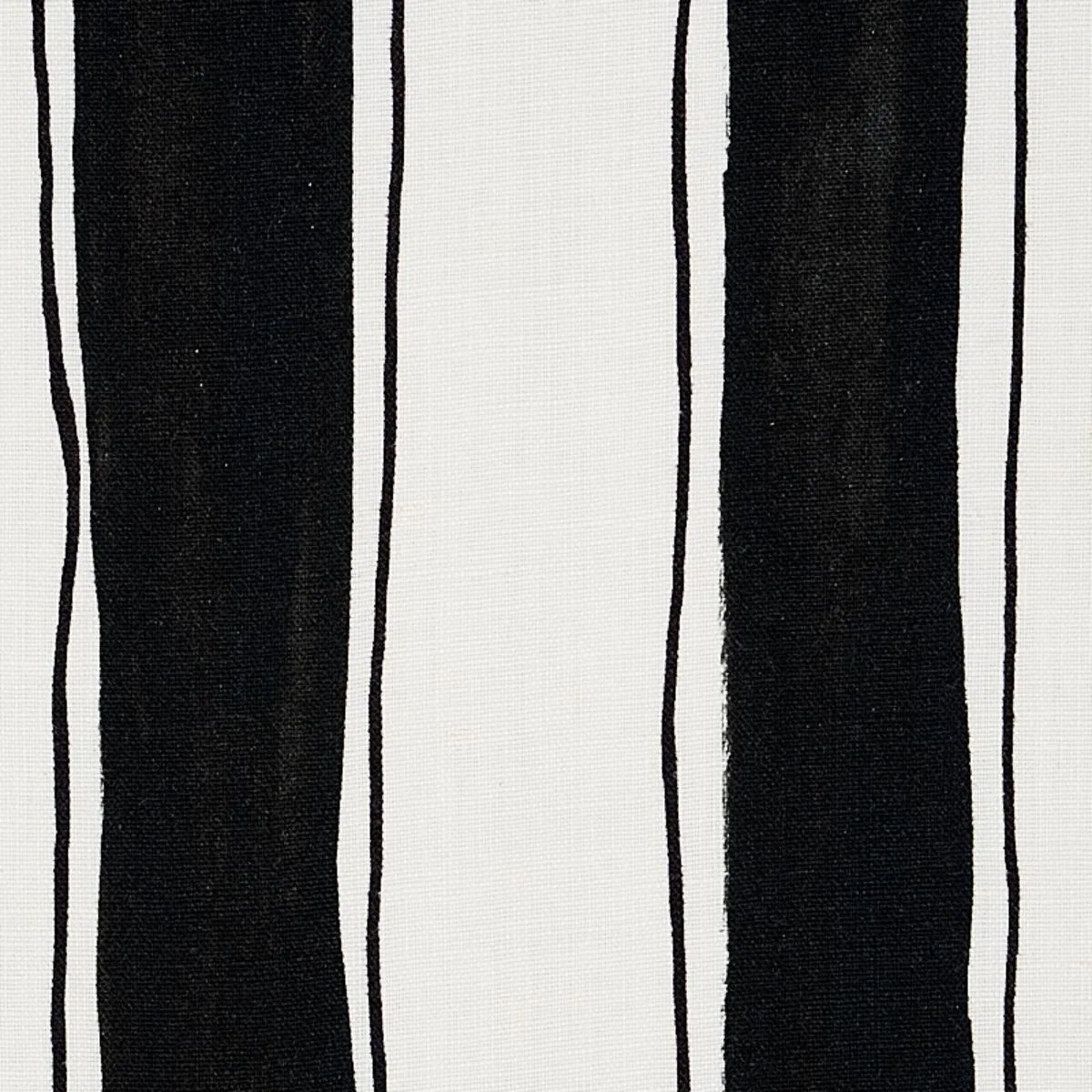 Schumacher 179702 Tracing Stripes Black fabric swatch