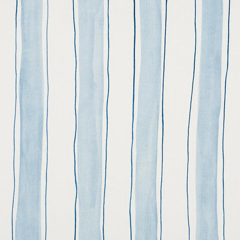 Schumacher 179700 Tracing Stripes Sky fabric swatch