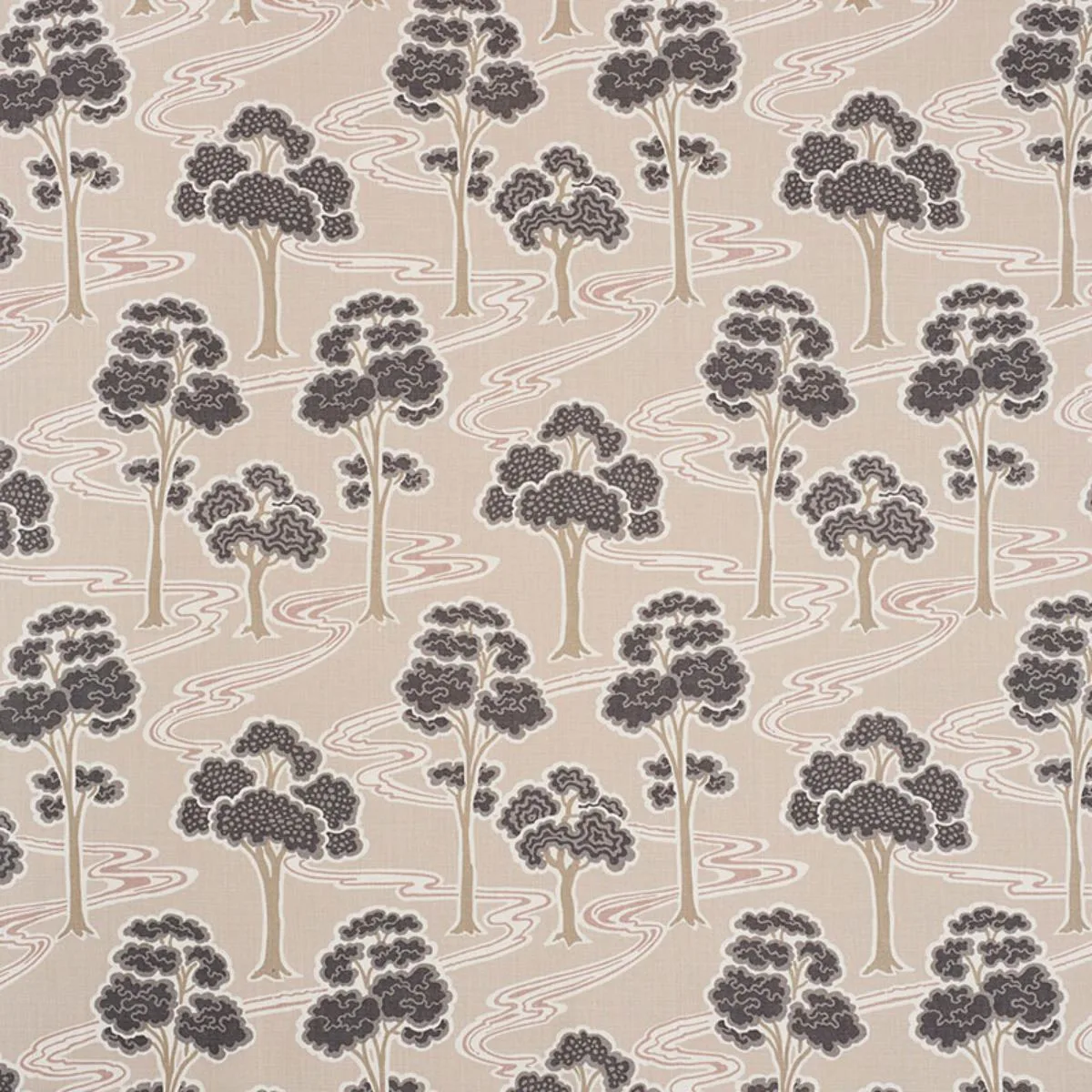 Schumacher 176740 Tree River Blush fabric swatch