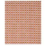 Schumacher 179802 Trellis Hand Block Print Copper & Rose fabric swatch