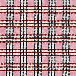 Schumacher 179801 Trellis Hand Block Print Rose & Midnight fabric swatch