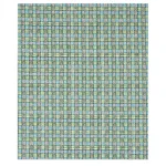 Schumacher 179800 Trellis Hand Block Print Sky & Grass fabric swatch