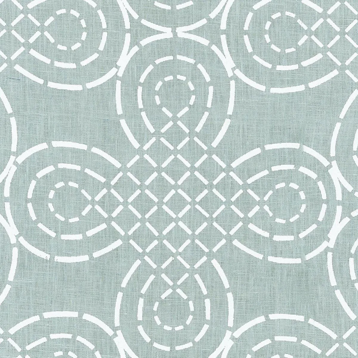 Schumacher 174220 Trellis Knot Cirrus fabric swatch