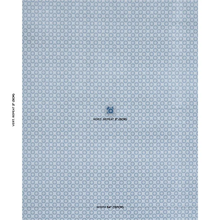 Schumacher 84892 Trianon Cut Velvet Azur fabric swatch