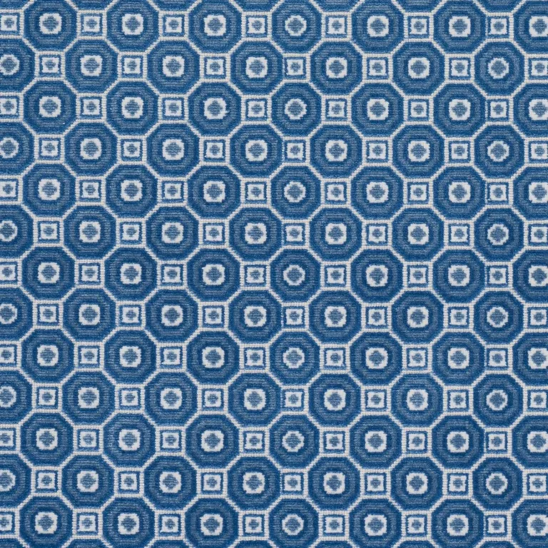 Schumacher 84892 Trianon Cut Velvet Azur fabric swatch