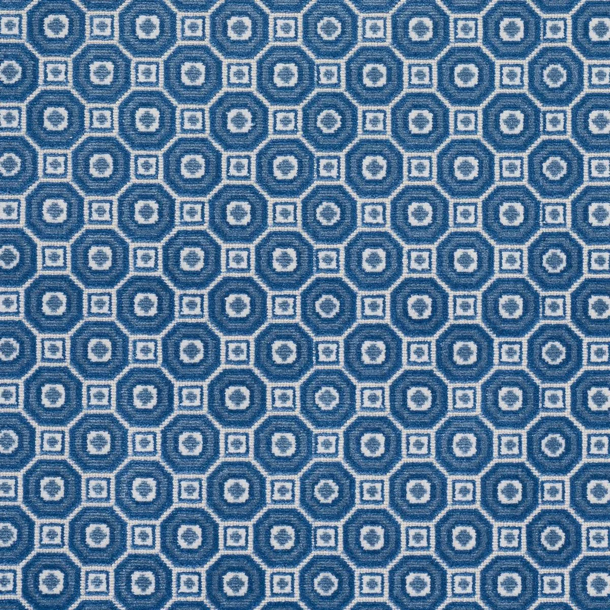 Schumacher 84892 Trianon Cut Velvet Azur fabric swatch