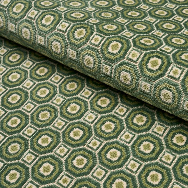 Schumacher 84890 Trianon Cut Velvet Jardin fabric swatch