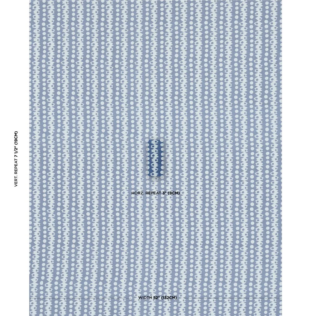Schumacher 181550 Trickledown Blues fabric swatch