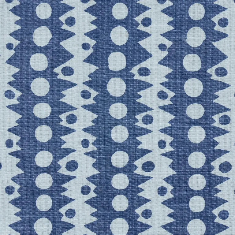 Schumacher 181550 Trickledown Blues fabric swatch