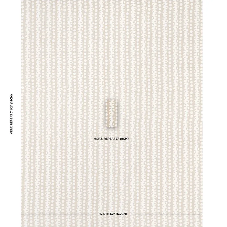 Schumacher 181552 Trickledown Natural fabric swatch