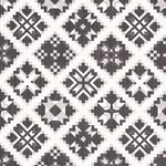 Schumacher 76761 Tristan Patchwork Charcoal fabric swatch