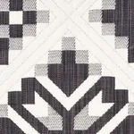 Schumacher 76761 Tristan Patchwork Charcoal fabric swatch