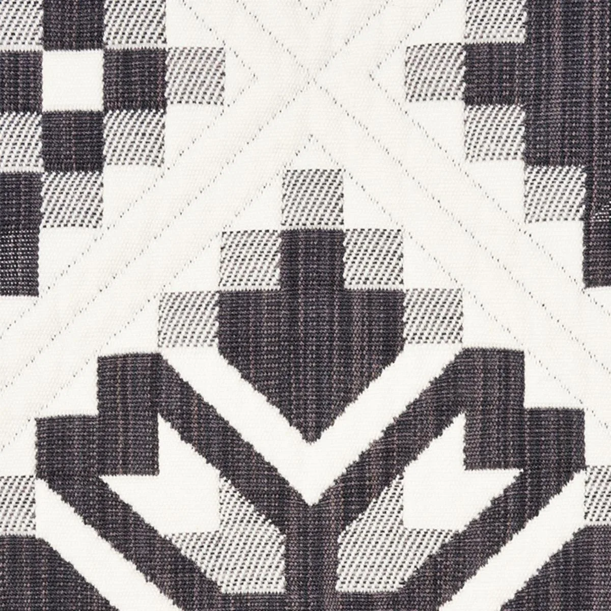 Schumacher 76761 Tristan Patchwork Charcoal fabric swatch