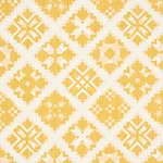 Schumacher 76762 Tristan Patchwork Yellow fabric swatch