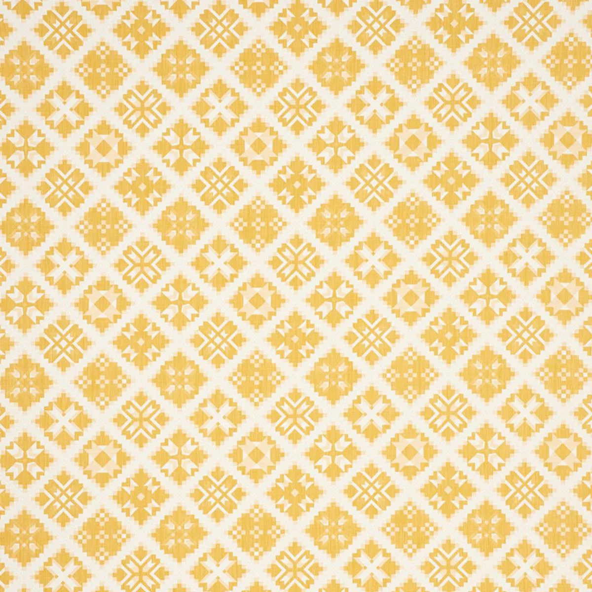 Schumacher 76762 Tristan Patchwork Yellow fabric swatch