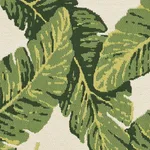 Schumacher 82770 Tropical Leaf Indoor/Outdoor Green fabric swatch