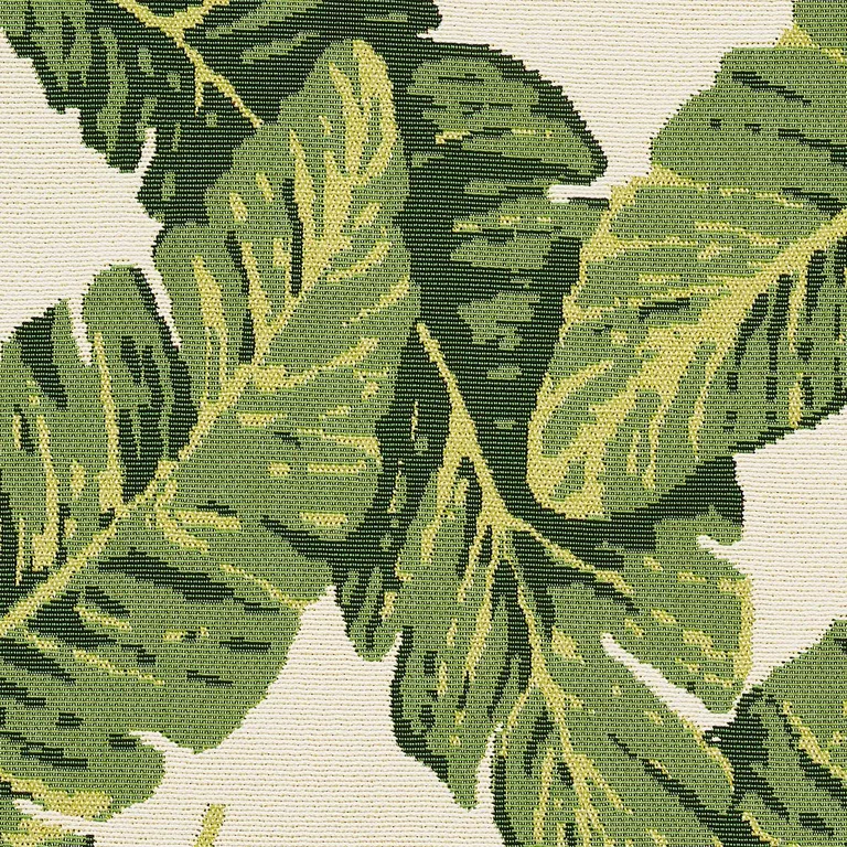 Schumacher 82770 Tropical Leaf Indoor/Outdoor Green fabric swatch