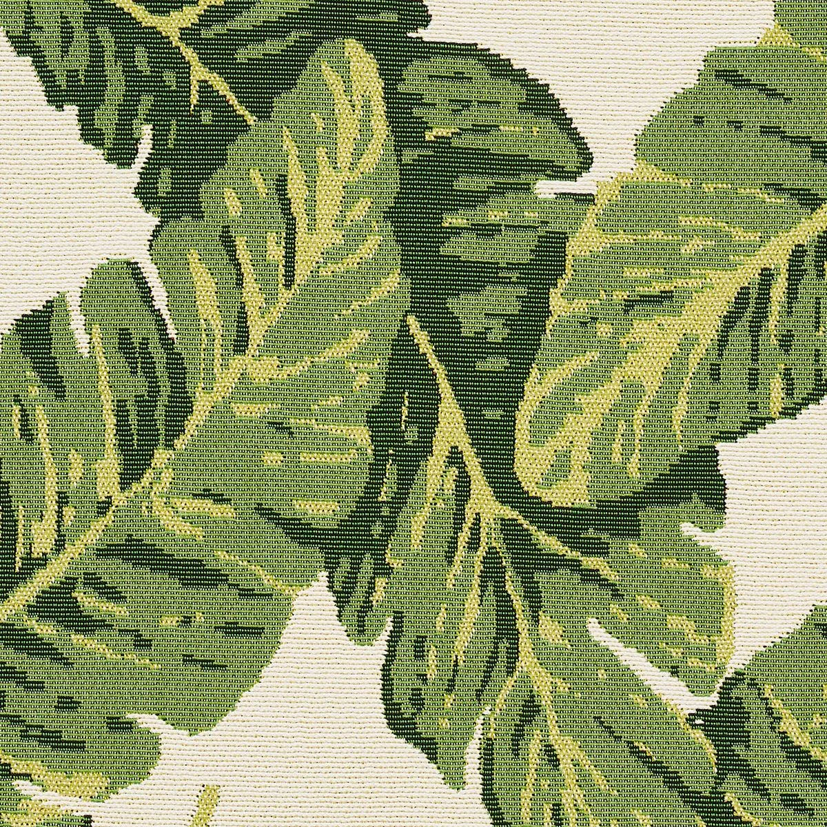 Schumacher 82770 Tropical Leaf Indoor/Outdoor Green fabric swatch
