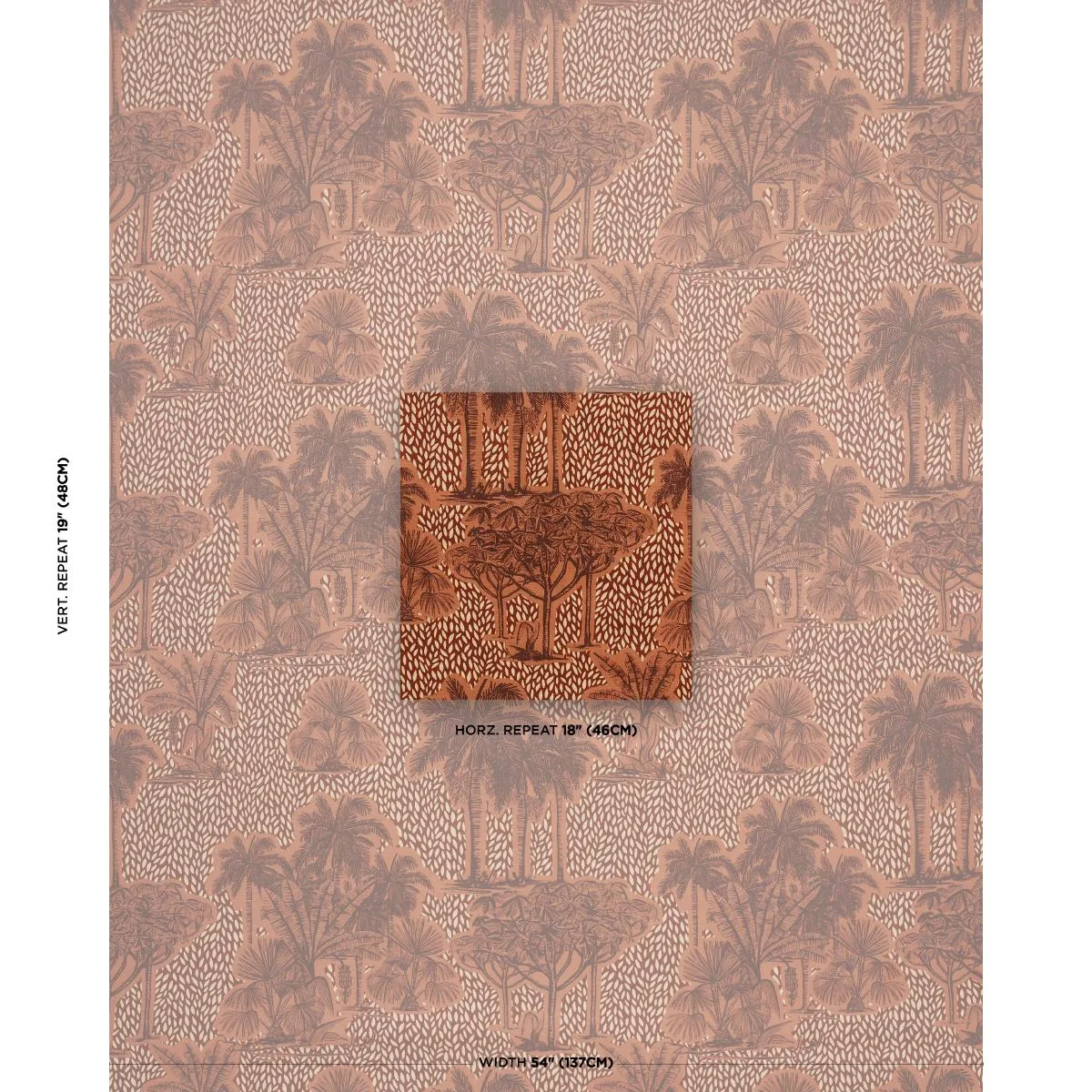 Schumacher 182811 Tropical Safari Print Sunset In Los Llanos fabric swatch