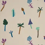 Schumacher 85850 Tropical Trees Multi fabric swatch