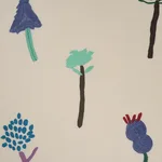 Schumacher 85850 Tropical Trees Multi fabric swatch