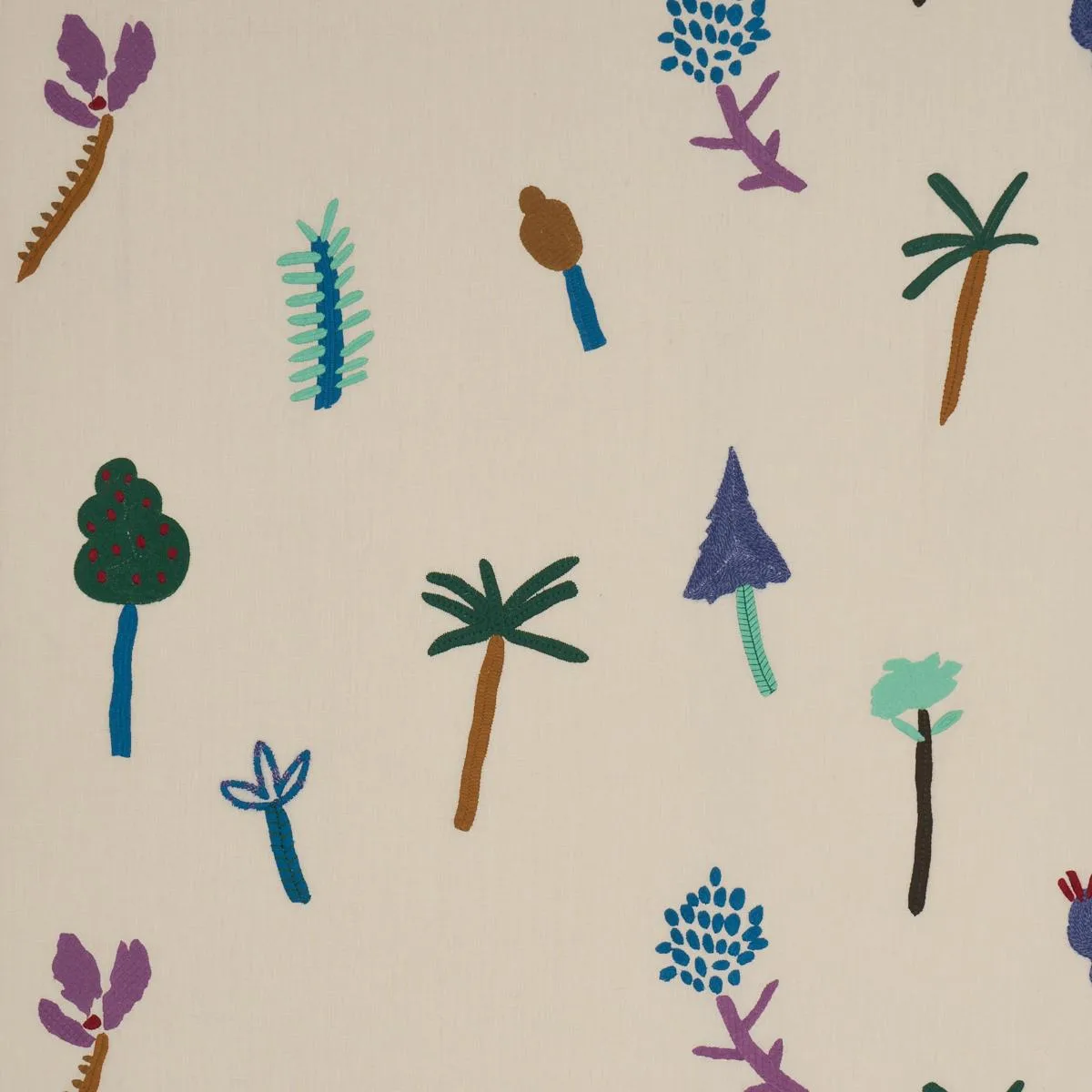 Schumacher 85850 Tropical Trees Multi fabric swatch