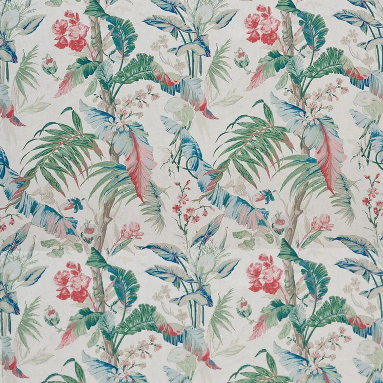 Schumacher 178132 Tropique Document fabric swatch