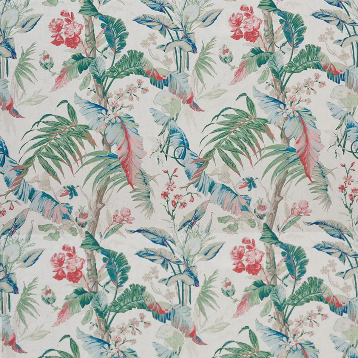 Schumacher 178132 Tropique Document fabric swatch