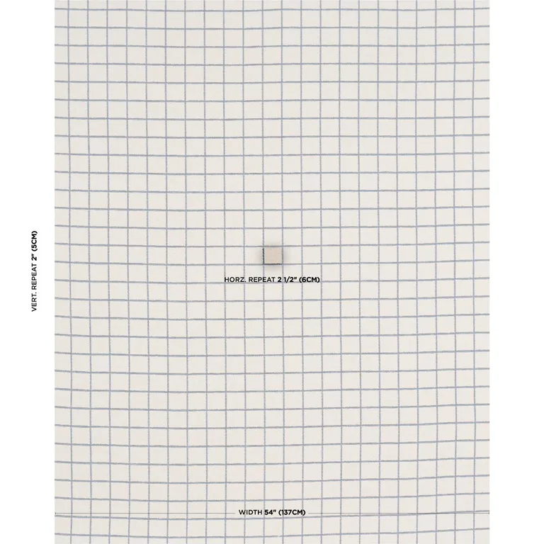 Schumacher 85921 Tucson Grid Blue fabric swatch