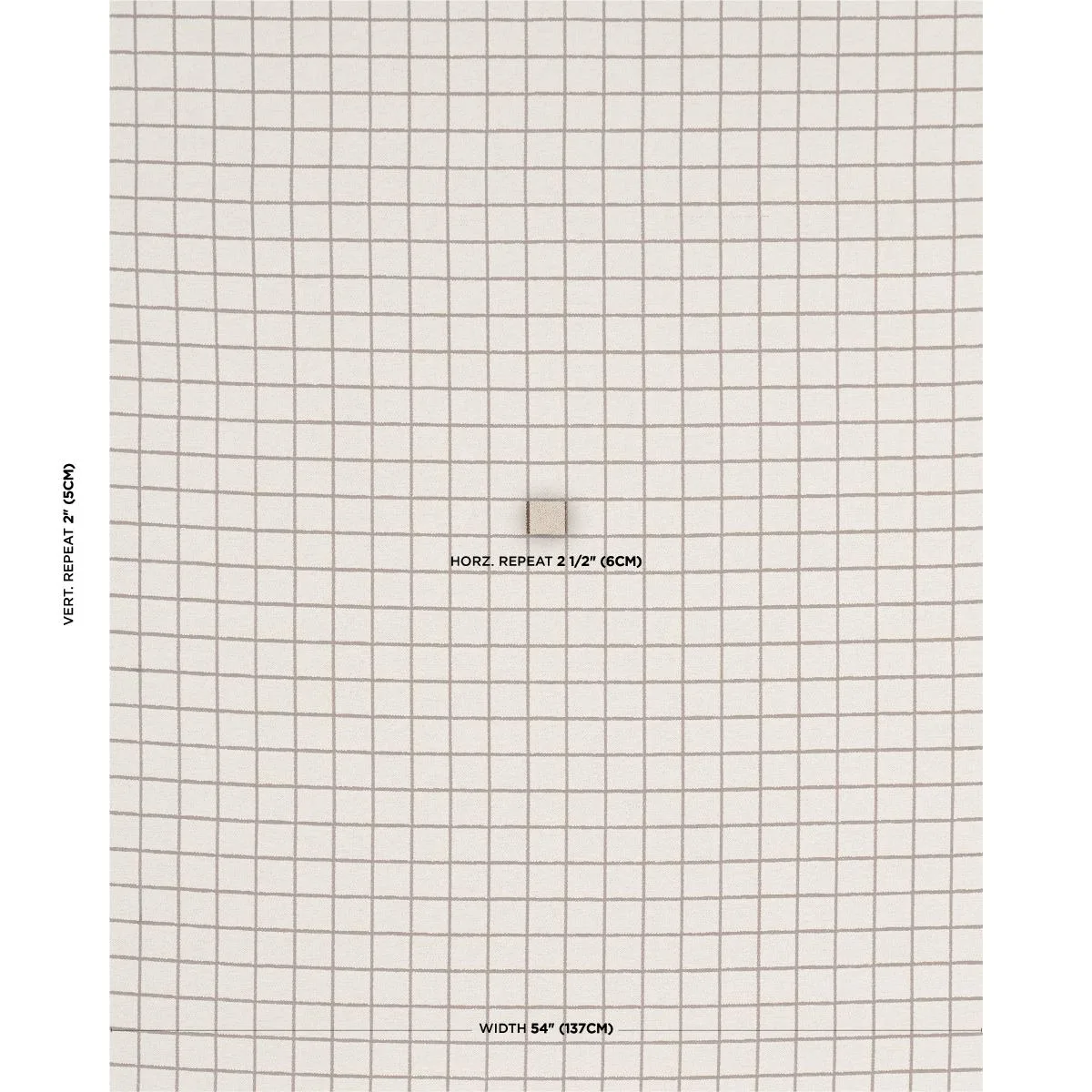 Schumacher 85920 Tucson Grid Brown fabric swatch
