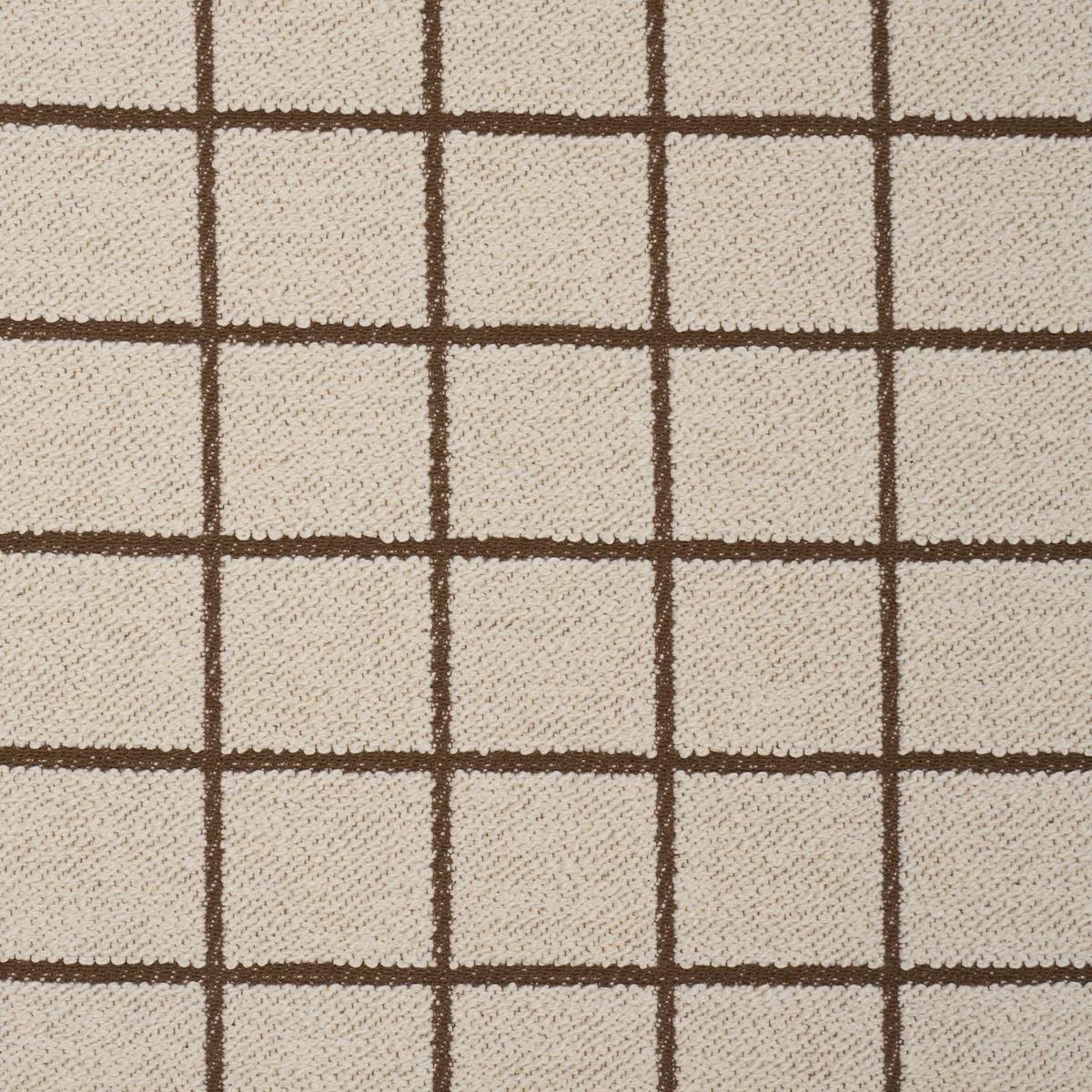 Schumacher 85920 Tucson Grid Brown fabric swatch