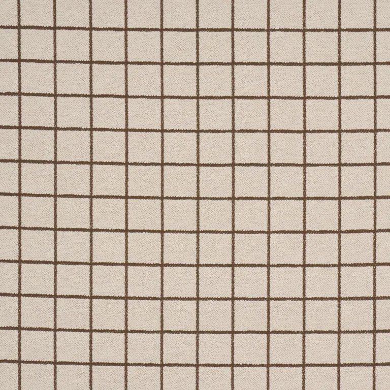 Schumacher 85920 Tucson Grid Brown fabric swatch