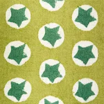 Schumacher 179223 Tuk Tuk Hand Block Print Green fabric swatch