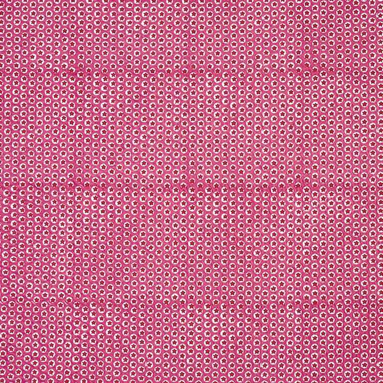 Schumacher 179220 Tuk Tuk Hand Block Print Pink fabric swatch