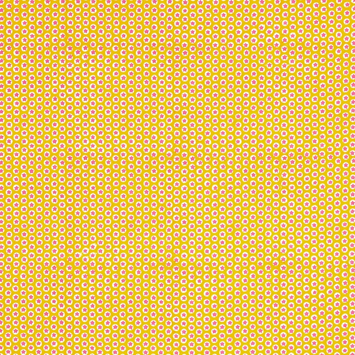 Schumacher 179221 Tuk Tuk Hand Block Print Yellow fabric swatch