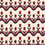Schumacher 70270 Tulip Flamestitch Embroidery Jewel fabric swatch