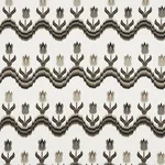 Schumacher 70273 Tulip Flamestitch Embroidery Quarry fabric swatch
