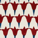 Schumacher 179823 Tulip Hand Block Iron & Indigo fabric swatch