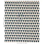 Schumacher 179822 Tulip Hand Block Midnight & Copper fabric swatch