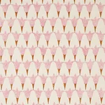Schumacher 179821 Tulip Hand Block Rose & Copper fabric swatch