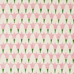 Schumacher 179820 Tulip Hand Block Rose & Grass fabric swatch