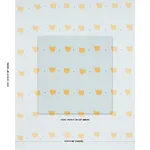 Schumacher 182400 Tulip Play Hand Block Print Ochre On Sky fabric swatch