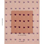 Schumacher 182401 Tulip Play Hand Block Print Violet On Rust fabric swatch