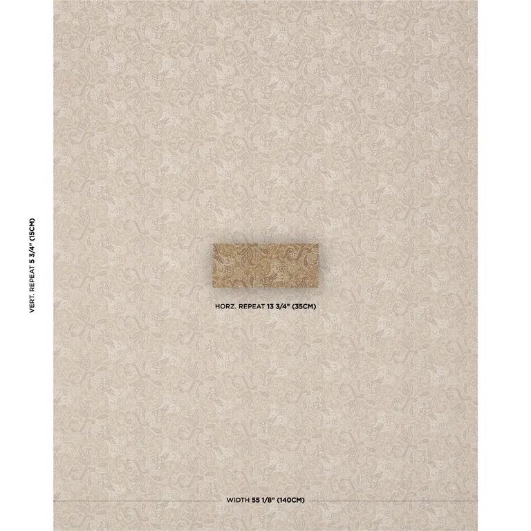 Schumacher 85830 Tulipano Caramel fabric swatch