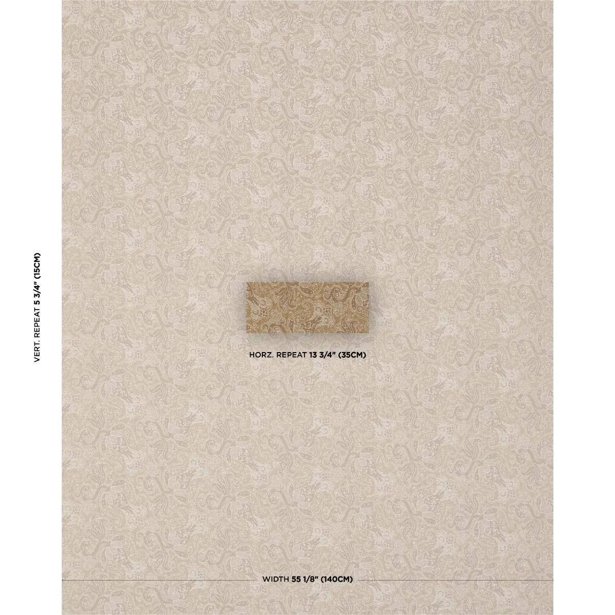 Schumacher 85830 Tulipano Caramel fabric swatch
