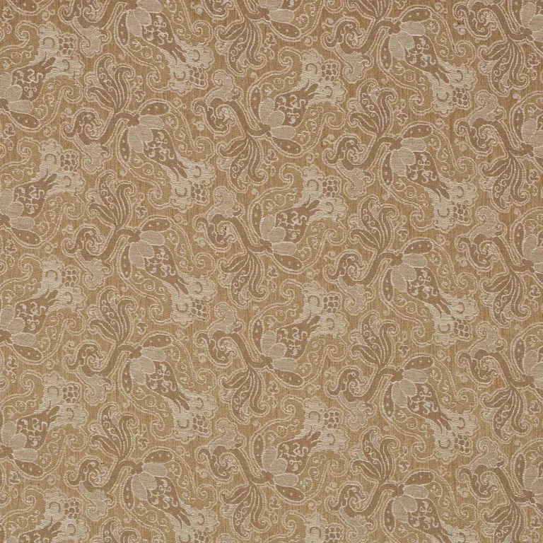Schumacher 85830 Tulipano Caramel fabric swatch